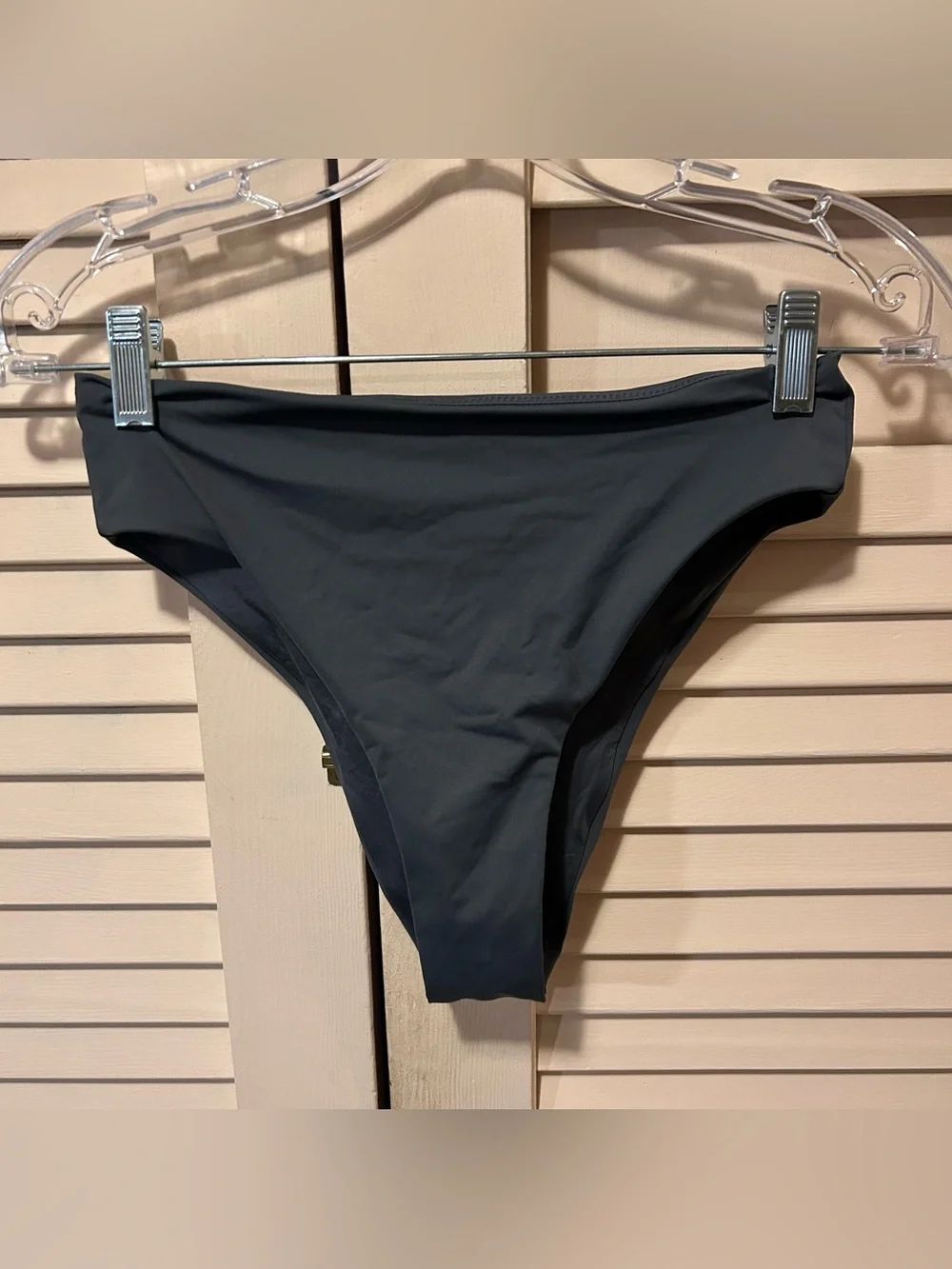 Skims Recycled Swim Mid Waist Bottom Gunmetal Gray Size Small